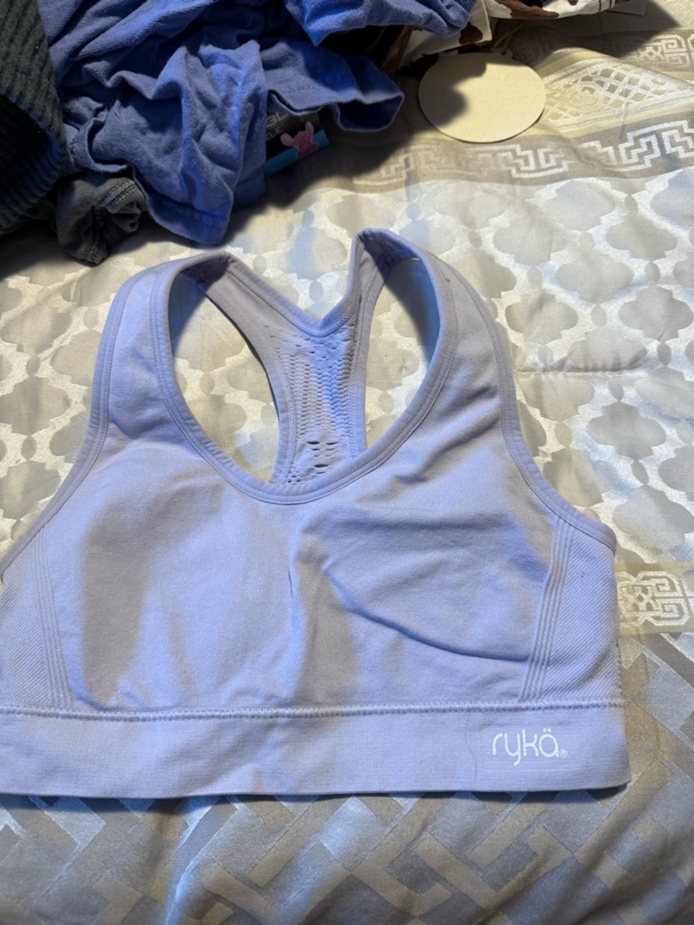 Ryka Light Lavender Racerback Sports Bra